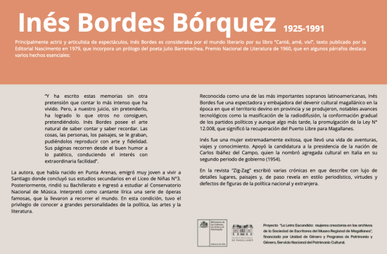 La Letra Escondida,  Inés Bordes Bórquez 